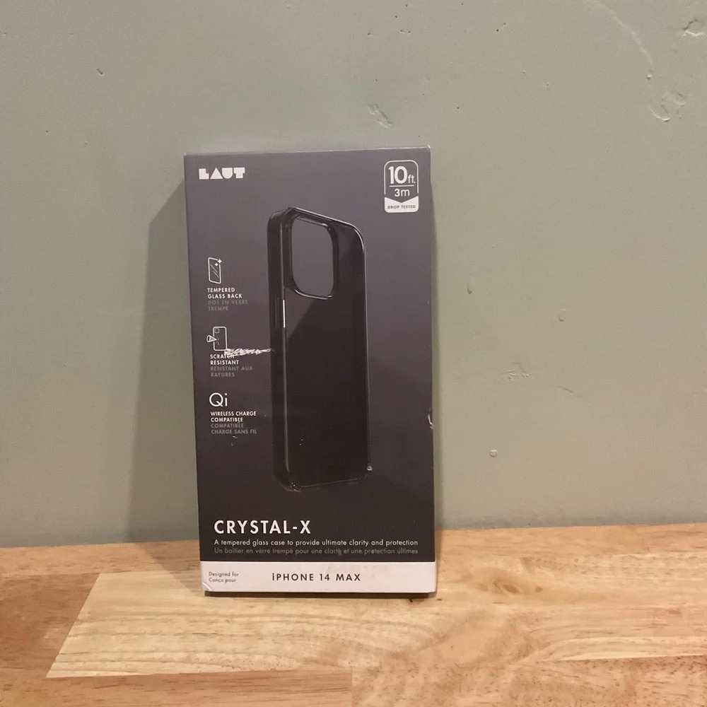 LAUT Crystal-X IPhone MAX 14 phone case. Tempered glass. Drop tested. NEW in box